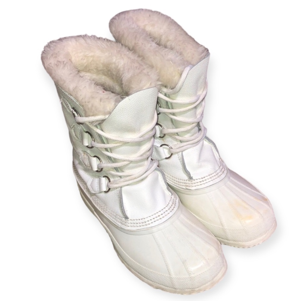 Vintage White Sorel polaris boots size 7 snow boots winter boots snowboarding​​